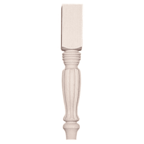 2-1/4" Wide x 15-1/4" High Country French Table Leg, Ash