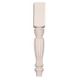 2-1/4" Wide x 15-1/4" High Country French Table Leg, Ash