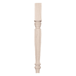 2-1/4" Wide x 21-1/4" High Country French Table Leg, Maple