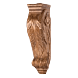 6-3/4" Acanthus Leaf Large Hand Carved Corbel, Linden