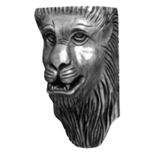 6-1/2" Lion's Head Hand Carved Corbel, Cherry