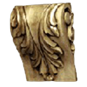 5-1/2" Acanthus Block Hand Carved Corbel, Oak