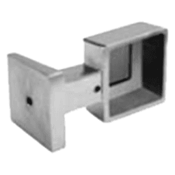 1-3/8" Rear Mount End Cap, Brushed Chrome
