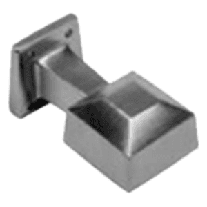 1-3/8" Front Mount End Cap, Brushed Chrome
