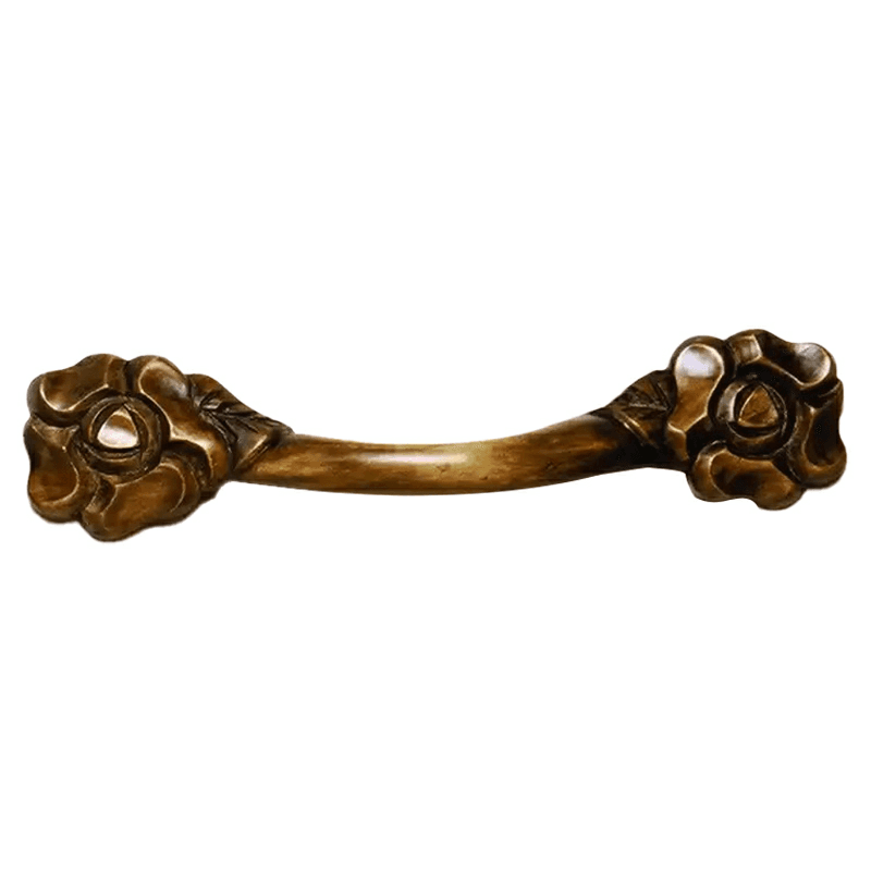 8-1/2" Flower Horizontal Wood Pull, Cherry