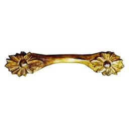 8-1/2" Lilies Horizontal Wood Pull, Cherry