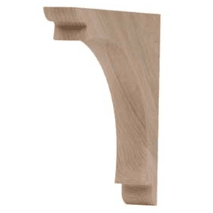 9-1/2" x 1-3/4" x 9-1/2" Machined Corbel, Alder