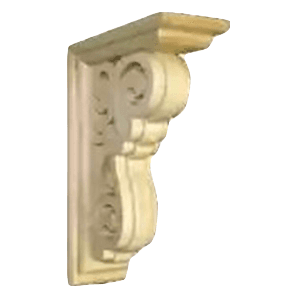 5" Grand Floral Bar Bracket Corbel, Maple