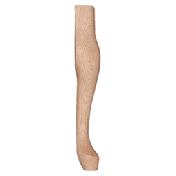 2-1/8" Wide x 15" High Queen Anne Table Leg, Cherry