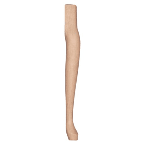 2-1/8" Wide x 21" High Queen Anne Table Leg, Ash