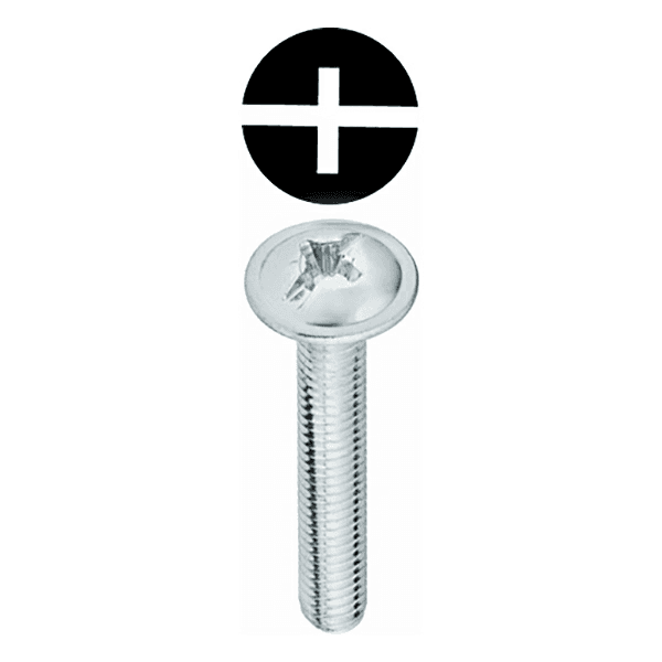 25mm Flat Head Machine Screw, Phillips-Slot Drive M4 Thread, Zinc-Plated, Box of Hundred by Hafele