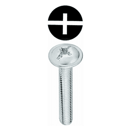 25mm Flat Head Machine Screw, Phillips-Slot Drive M4 Thread, Zinc-Plated, Box of Hundred by Hafele