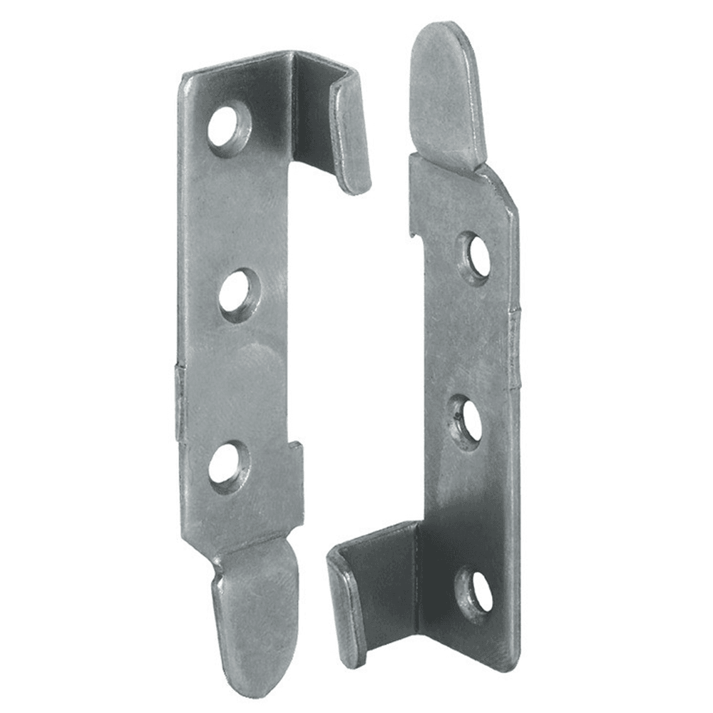 95mm Angled Bed Fitting, Galvanized, Set of 1