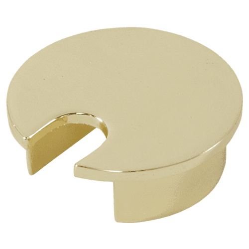 40mm Cable Grommet with 12mm x 15mm Opening, Brass Polished
