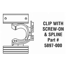 2 Finger Screw Mount Toe Kick Clip, Black