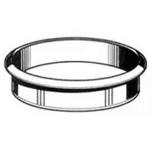 6-3/4" 1-Piece Round Plastic Trash Grommet, Almond