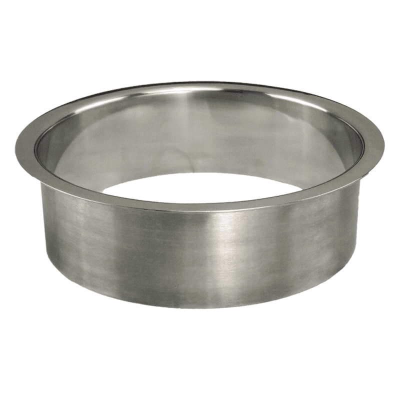 6150 10-3/4" 1-Piece Trash Grommet for 10" Hole, Polished Stainless Steel, 2" Liner Depth