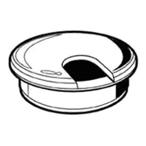 6737 2-7/8" 2-Piece Economy Wire Grommet, Black
