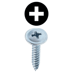 #8 x 1-3/4" Truss Head Machine Screw, Phillips Drive Coarse Thread and Sharp Point, Zinc, Box of Hundred by Hardware Concepts Inc.