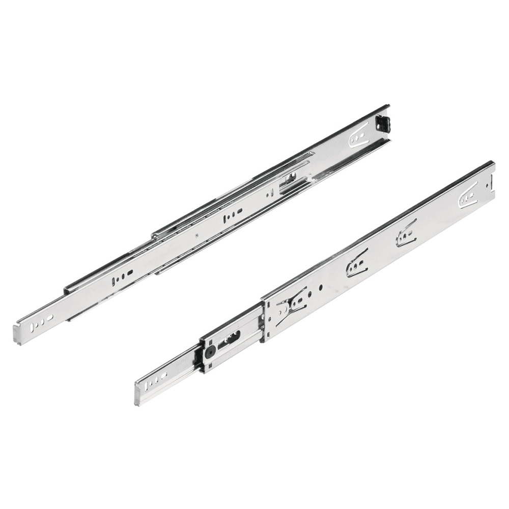 5632 Drawer Slide with 90lb Capacity, Full Extension, Side-Mount, Self-Closing, Galvanized steel, 26"