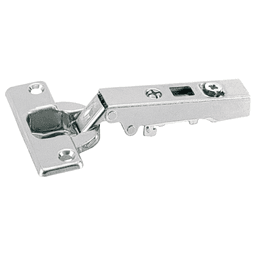 Intermat 9936 95° Opening Thick Door Hinge, 45mm Bore Pattern, Self-Closing, Overlay, Nickel-Plated, Expando