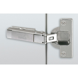 Intermat 125° Opening Hinge, 45mm Boring Pattern, Self-Closing, Overlay, Nickel-Plated, Expando