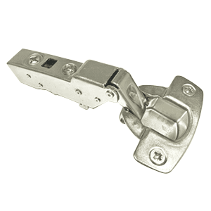 Sensys 110° Opening Hinge, 43mm Bore Pattern, Soft-Close, Half Overlay, Nickel-Plated, Dowelled