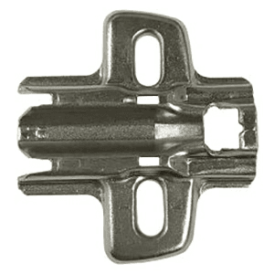 Cross Mounting Plate with Height Adjustment, Nickel-Plated, Screw-On, 3mm