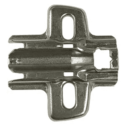 Cross Mounting Plate with Height Adjustment, Nickel-Plated, Screw-On, 3mm