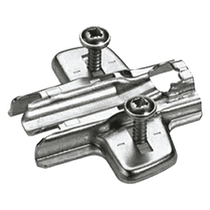 Adjustment Cross Mounting Plate with Expanding Socket, Nickel-Plated, 3mm