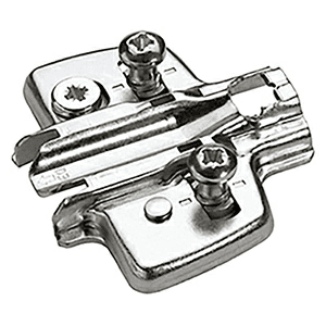 Adjustment Steel Cross Mounting Plate with Euro Screw, Nickel-Plated, 0mm