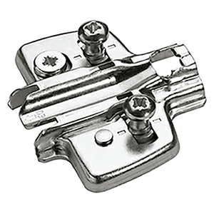 Adjustment Cross Mounting Plate with Euro Screw, Nickel-Plated, 0mm