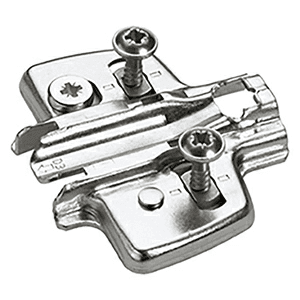 Adjustment Steel Cross Mounting Plate with Chipboard Screw, Nickel-Plated, 0mm