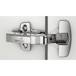 Sensys 110° Opening Hinge, 45mm Boring Pattern, Self-Closing, Overlay, Nickel-Plated, Dowelled