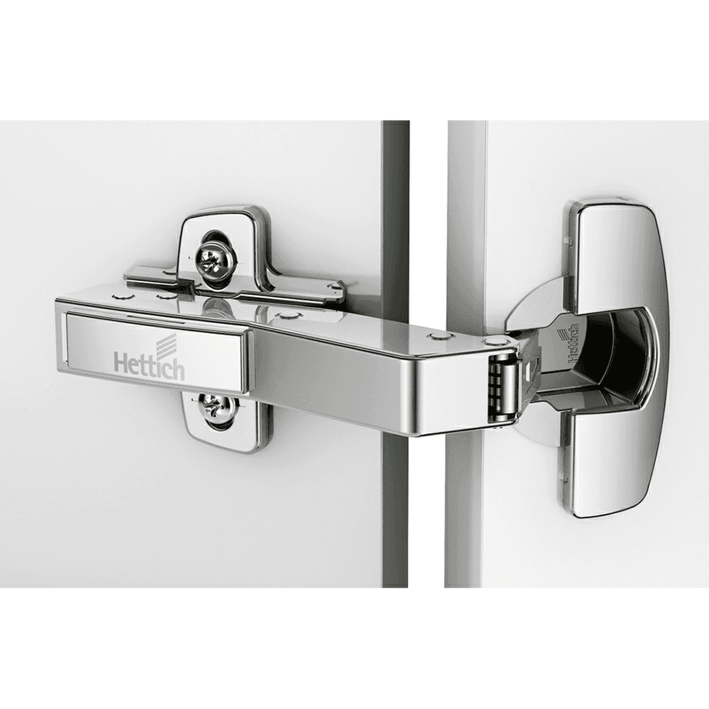 Sensys +45° Angle 95° Opening Hinge, 45mm Boring Pattern, Self-Closing, Overlay, Dowelled