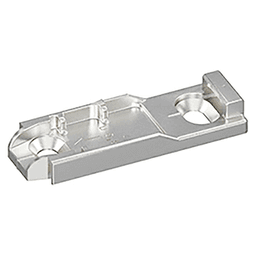 Linear Mounting Plate with Height Adjustment, Nickel-Plated, Screw-On, 3mm
