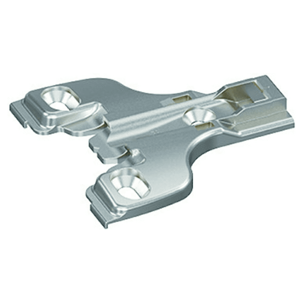 Face Frame Mounting Plate with Height Adjustment, Nickel-Plated, Screw-On, 1.5mm