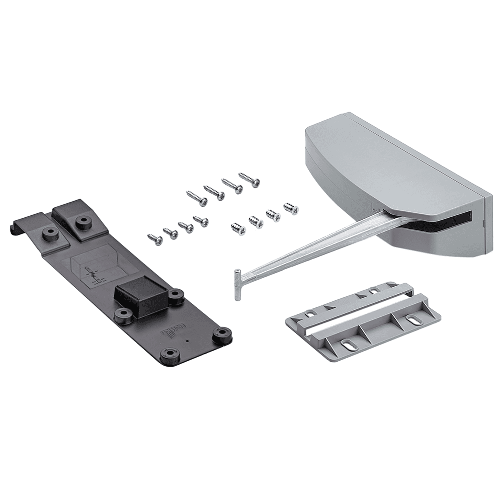 Right Hand Medium Duty Pull to Move Silent All-Inclusive Set, Gray