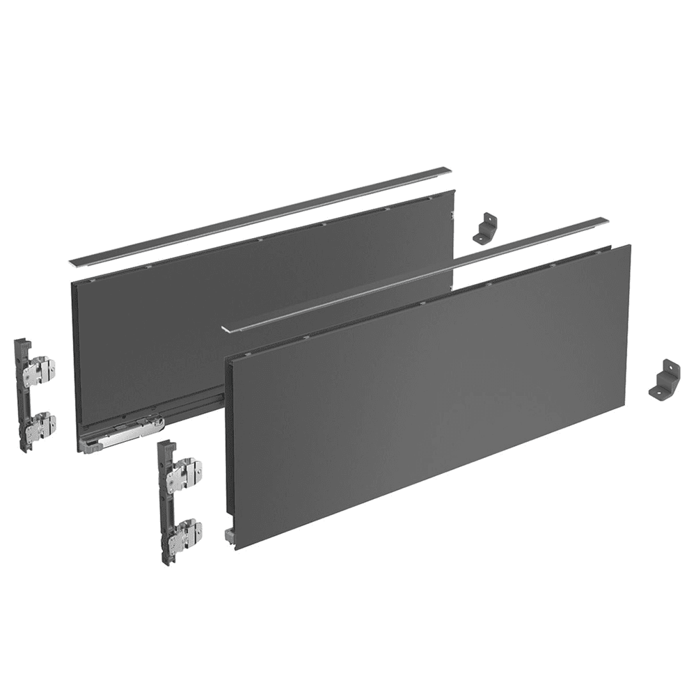 AvanTech YOU Right Hand Drawer Side Profile, 187mm Drawer Height, Anthracite, 400mm