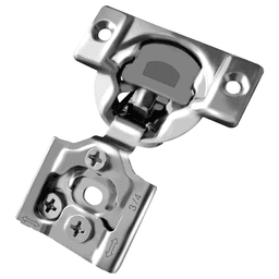 Optimat 3D 105° Opening Face Frame Hinge with Silent System, 45mm Boring Pattern, 1" Overlay, Dowelled