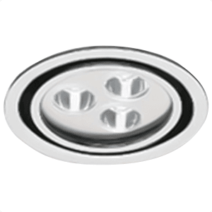 EH24 LED 3W Warm White Spot Light, 2", Stainless Steel