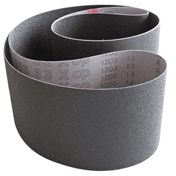 4" x 132" 80 Grit Abrasive Sanding Belt, Aluminum Oxide on X-Weight Cloth
