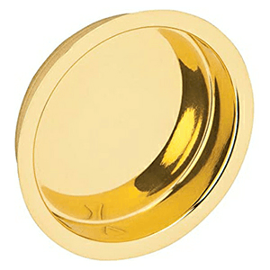 2-7/16" Flush Pull, Bright Brass
