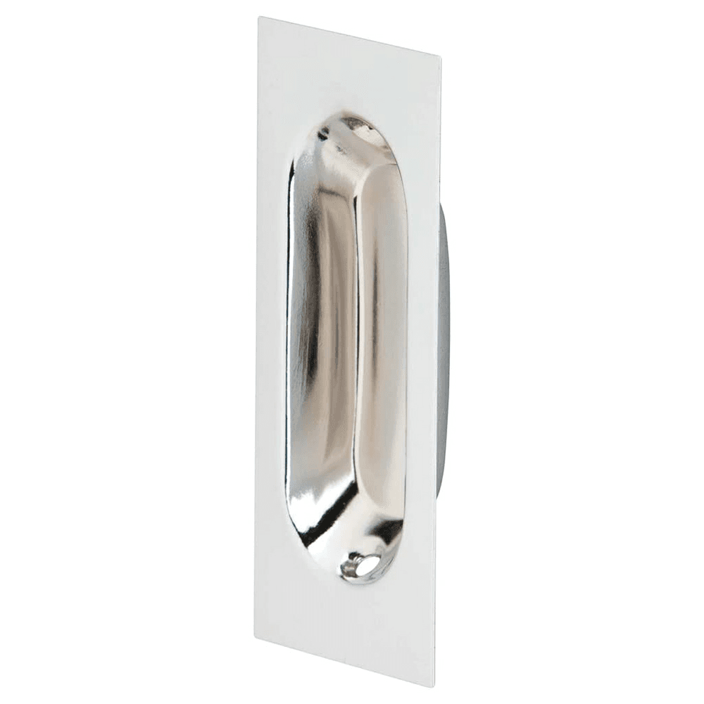 3-1/8" Flush Pull, Bright Chrome