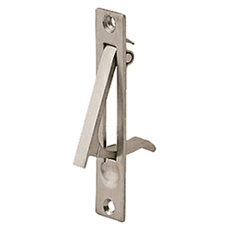 3-7/8" Sliding Door Edge Pull, Satin Nickel