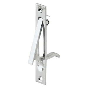 3-7/8" Sliding Door Edge Pull, Bright Chrome