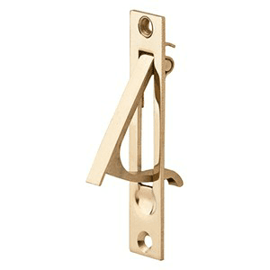 3-7/8" Sliding Door Edge Pull, Bright Brass