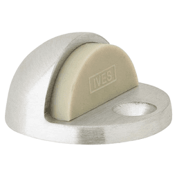 Floor Door Stop, Satin Aluminum