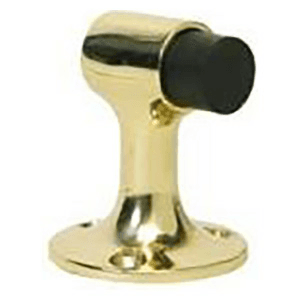 Heavy Duty Floor Door Stop, Bright Brass