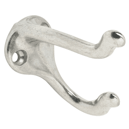 1-3/4" Brass Coat/Hat Hook, Satin Chrome Finish
